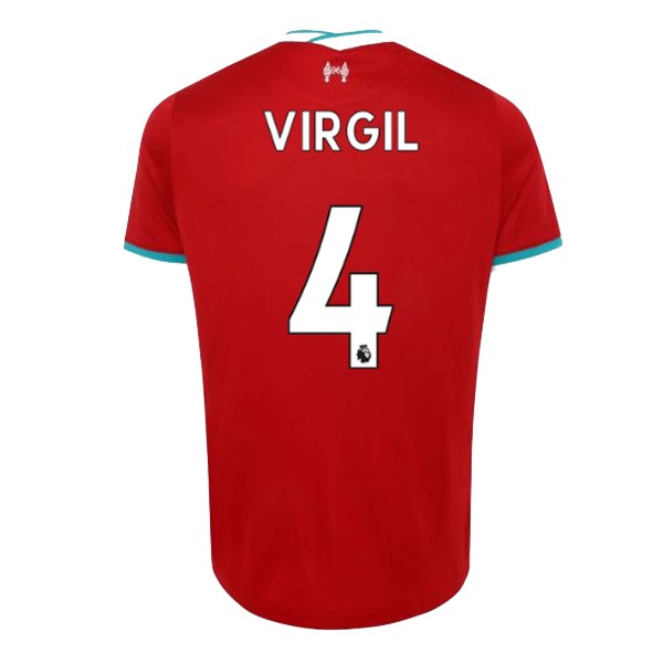 Camiseta Liverpool NO.4 Virgil 1ª Kit 2020 2021 Rojo